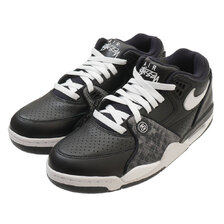STUSSY &times; NIKE AIR FLIGHT '89 LOW SP BLACK/WHITE-WHITE FD6475-001画像