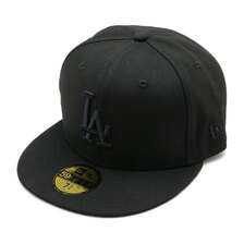 NEW ERA 59FIFTY ロサンゼルス・ドジャース ブラック &times; ブラック 13562255画像