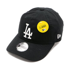 NEW ERA Youth 9TWENTY ウォッシュドコットン ロサンゼルス・ドジャース ブラック &times; ホワイト ハンドウォッシャブル 13565802画像
