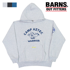 BARNS フラットシーマー パーカー アスレチックプルパーカー プリント CAMP AZTEC BR-24105画像