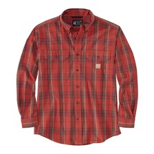 Carhartt LOOSE FIT MIDWEIGHT CHAMBRAY LONG-SLEEVE PLAID SHIRT 105946画像