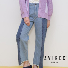 AVIREX DENIM BICOLOR STRAIGHT PANTS 7834111602画像