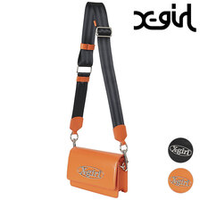 X-girl OVAL LOGO FAUX LEATHER SHOULDER BAG X-girl 105234053013画像