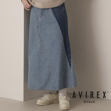 AVIREX DENIM BICOLOR SKIRT 7834116607画像