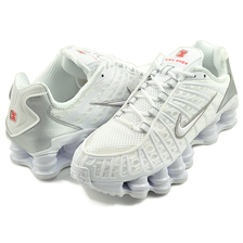 NIKE WMNS SHOX TL white/white-metallic silver AR3566-100画像