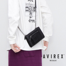 AVIREX Leather Chain Shoulder Bag 7834176701画像