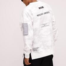 AVIREX BAGGY FIT MIL. POCKET CREW NECK SWEAT 7834132006画像