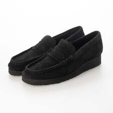 Clarks WallabeeLoafer BLACK SUEDE 26173509画像