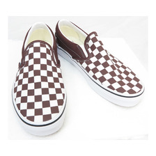 VANS CLASSIC SLIP-ON COLOR THEORY CHECKERBOARD BITTER CHOCOLATE VN000BVZ7YO画像