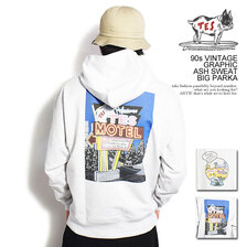 The Endless Summer TES 90s VINTAGE GRAPHIC ASH SWEAT BIG PARKA FT-23774329画像