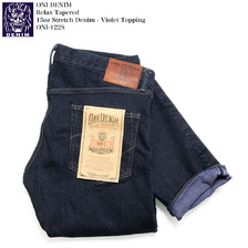 ONI DENIM Relax Tapered 15oz Stretch Denim Violet Topping ONI-122S画像