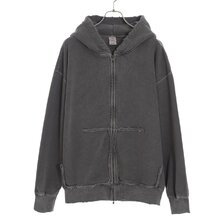 GOLD LOOPWHEEL SWEAT FULL ZIP PARKA DAMAGE AGED 24A-GL69307画像