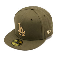 NEW ERA 59FIFTY MLB Leather Logo ロサンゼルス・ドジャース モス 13751146画像