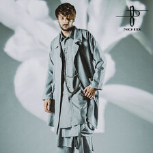 NO ID. BLACK ボタンレスドレープコート 454006-669C画像