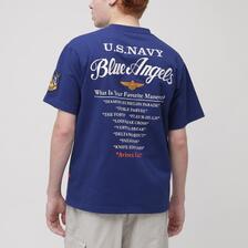 AVIREX BLUE ANGELS EMBROIDERY SHORT SLEEVE T-SHIRT 783413402画像