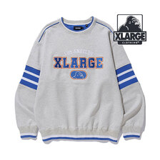 X-LARGE STRIPED SLEEVE CREWNECK SWEATSHIRT 101241012005画像