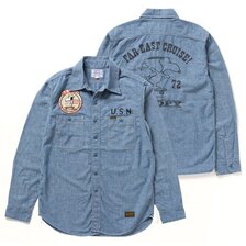 TOYS McCOY TOYS McCOY & CO CHAMBRAY SHIRTSNOOPY " FAR EAST CRUISE! " TMS2402画像