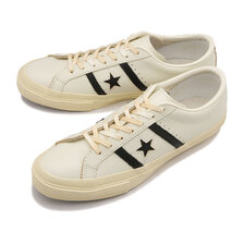 CONVERSE STAR&BARS US LEATHER WHITE/BLACK 35200620画像