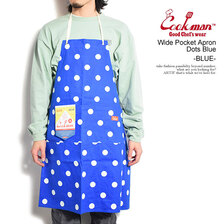 COOKMAN Wide Pocket Apron Dots Blue 233-34941画像