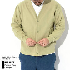 BIG MIKE Pigment Pique Cardigan 102418105画像