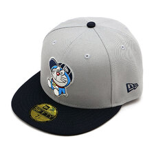 NEW ERA 59FIFTY ドラえもん キャップ グレー / ネイビー 14174589画像