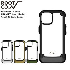 ROOT CO. iPhone 15Pro GRAVITY Shock Resist Tough & Basic Case GST-4352画像