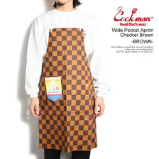 COOKMAN Wide Pocket Apron Checker Brown -BROWN- 233-34936画像