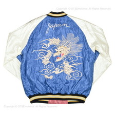 TAILOR TOYO Early 1950s Style Acetate Souvenir Jacket "WHITE DRAGON" × "LANDSCAPE" TT15491-125画像