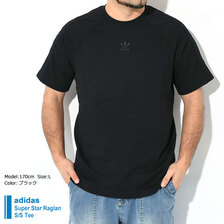 adidas Super Star Raglan S/S Tee Originals BLACK IR9450画像