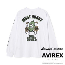 AVIREX DOLLARS DESIGN LONG SLLEVE T-SHIT 7834130012画像