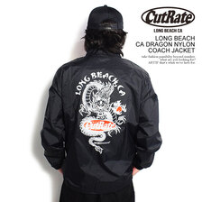 CUTRATE LONG BEACH CA DRAGON NYLON COACH JACKET CR-24SS001画像