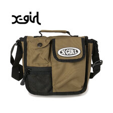 X-girl MULTI POCKET SHOULDER BAG KHAKI 105241053008画像