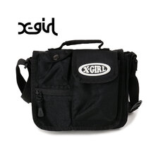 X-girl MULTI POCKET SHOULDER BAG BLACK 105241053008画像