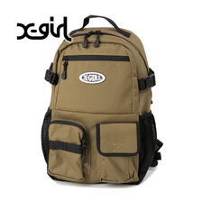X-girl MULTI POCKET BACKPACK KHAKI 105241053007画像