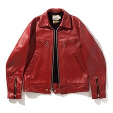 TOYS McCOY BECK " THUNDERBIRD Ⅱ" DEERSKIN RED LEATHER JACKET TMJ2337画像