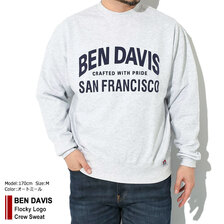 BEN DAVIS Flocky Logo Crew Sweat C-24380041画像