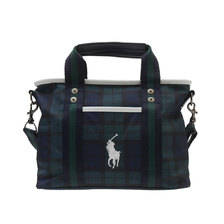 POLO RALPH LAUREN WATER REPELLENT BIG PONY PLAID GOLF TOTE画像