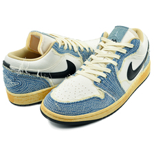 NIKE AIR JORDAN 1 LOW SE WORLD MAKE JAPAN SASHIKO ashen slate/blk-pale ivory FN7670-493画像