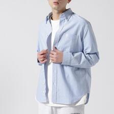 AVIREX BASIC OXFORD LONG SLEEVE B.D. SHIRT 7833920004画像