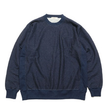 BURGUS PLUS Indigo Crew Neck Sweat Shirt BP24602画像