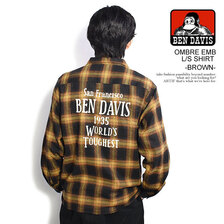 BEN DAVIS OMBRE EMB L/S SHIRT T-24380028画像