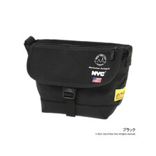 Manhattan Portage Nylon Messenger Bag Flap Zipper Pocket Vinyl Lining NEW YORK CITY MP1603FZPLVLNYCITY画像
