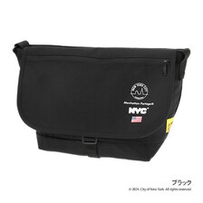 Manhattan Portage Nylon Messenger Bag JR Flap Zipper Pocket Vinyl Lining NEW YORK CITY MP1606JRFZPLVLNYCITY画像