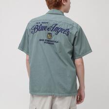 AVIREX FADED WORK SHIRT BLUE ANGELS 7834123003画像