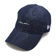 NEW ERA 9TWENTY Denim Handwritten Logo インディゴデニム 14109852画像