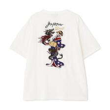 Schott T-SHIRT "LADY WITH THE DRAGON EMB" 7824134006画像