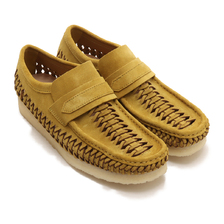 Clarks WBLoafer Weave Olive Suede 26175778画像