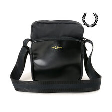 FRED PERRY NYLON TWILL LEATHER SIDE BAG L7275-774画像