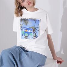 AVIREX FRONT PHOTO T-SHIRT 7834135615画像