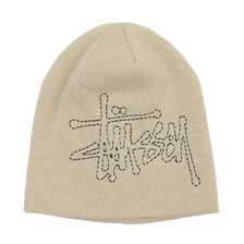 STUSSY STITCH BASIC LOGO SKULLCAP SAND画像